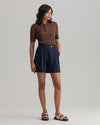 Szorty damskie regular fit granatowe