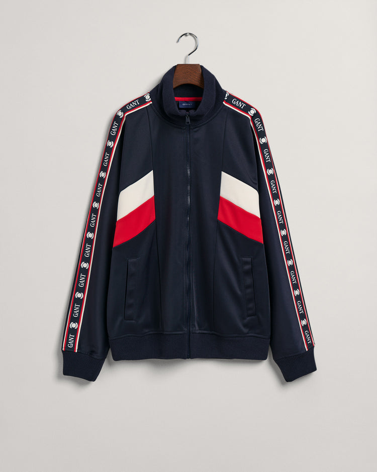 Bluza męska z nadrukiem z zamkiem z długim rękawem regular fit
