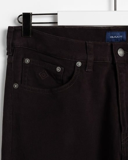 Jeansy męskie z miękkiego diagonalu slim z 5 kieszeniami