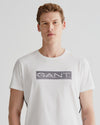 Bawełniany t-shirt męski z nadrukiem okrągły kołnierzyk regular fit