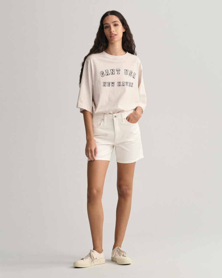 Szorty damskie regular fit beżowe