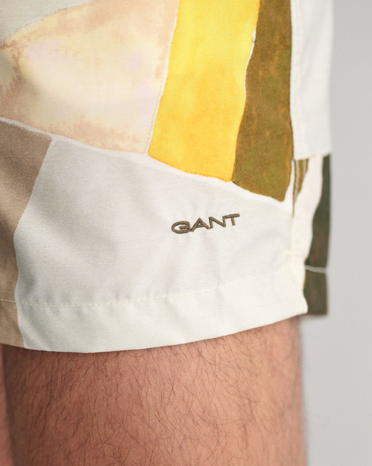 Szorty kąpielowe męskie regular fit żółte