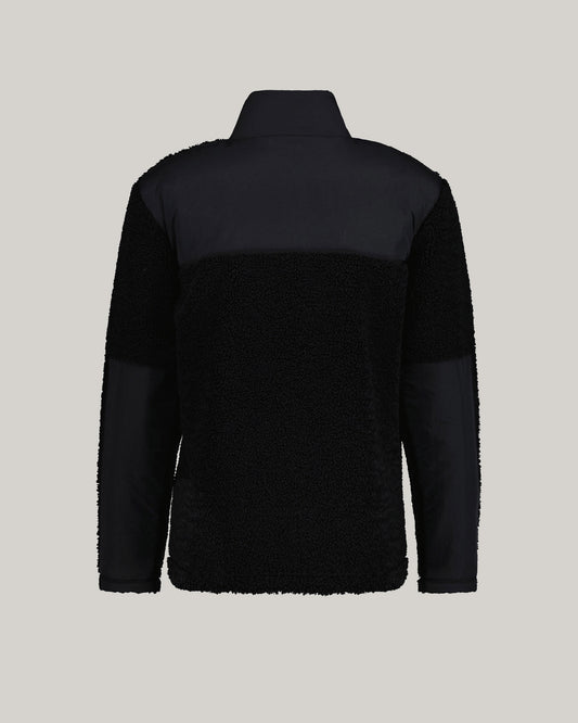 Bluza męska z zamkiem z nadrukiem relaxed fit czarna