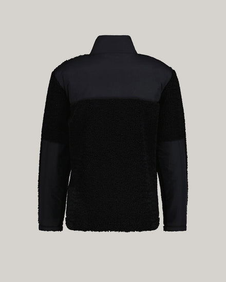 Bluza męska z zamkiem z nadrukiem relaxed fit czarna