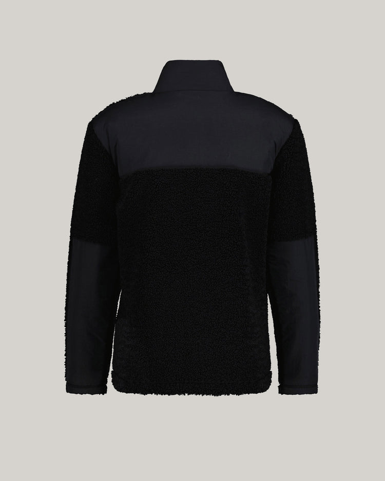 Bluza męska z zamkiem z nadrukiem relaxed fit czarna