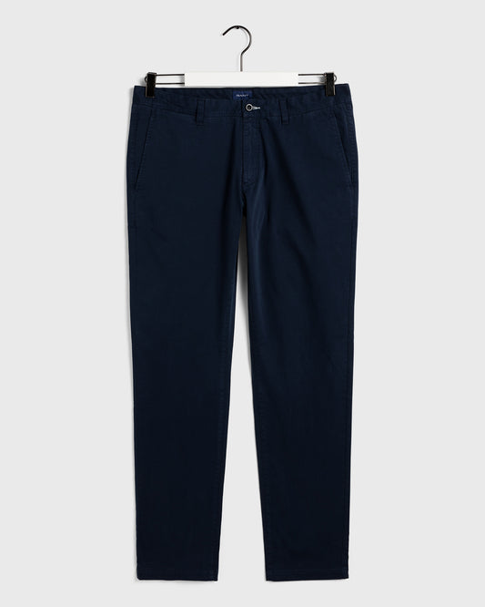 Chinosy męskie satynowe slim