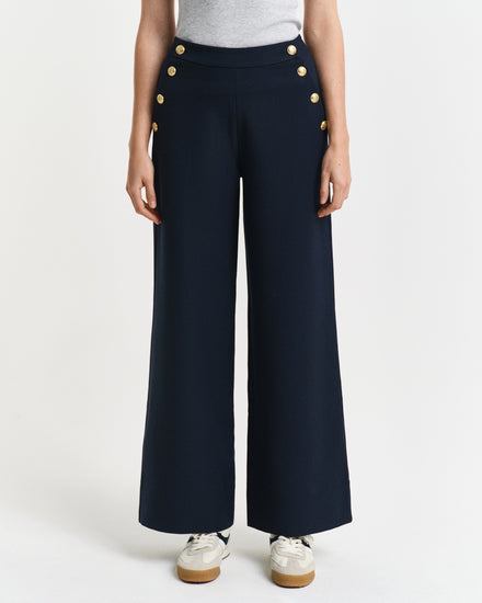 Spodnie damskie straight fit granatowe