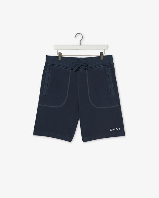 Bawełniane szorty męskie z nadrukiem regular fit granatowe