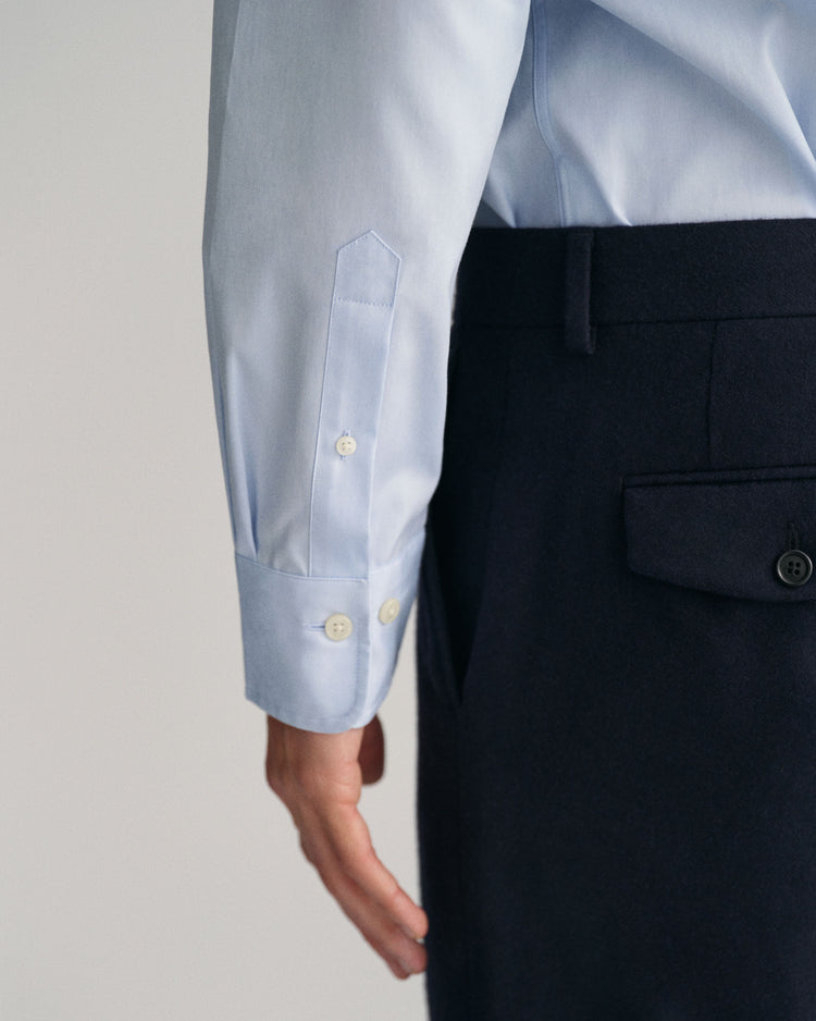 Koszula męska z długim rękawem slim fit niebieska