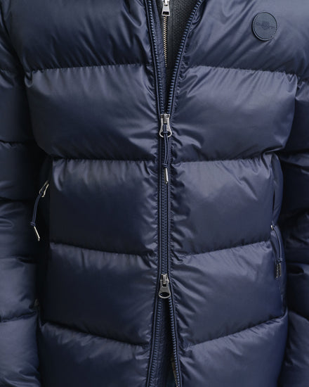 Kurtka męska z kapturem regular fit granatowa