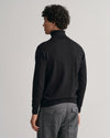 Sweter męski z golfem regular fit czarny