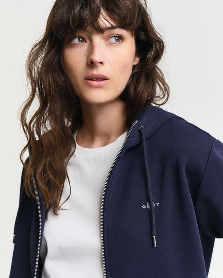 Bluza damska z kapturem relaxed fit granatowa