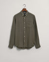 Lniana koszula regular fit khaki