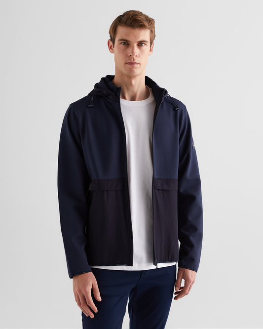 Bluza męska z zamkiem regular fit granatowa