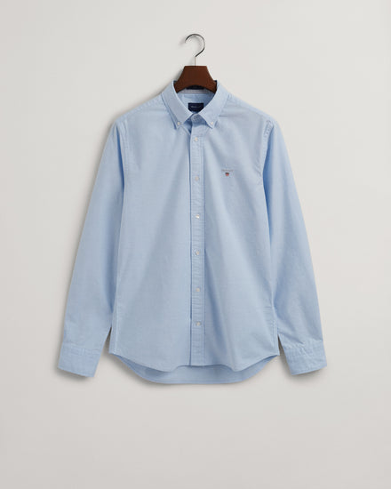 Koszula męska z długim rękawem slim fit niebieska