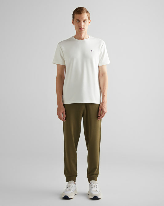 Spodnie dresowe męskie regular fit zielone