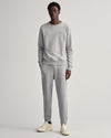 Bluza męska z okrągłym kołnierzykiem regular fit szara