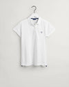 Bawełniana polo damska z krótkim rękawem regular fit biała