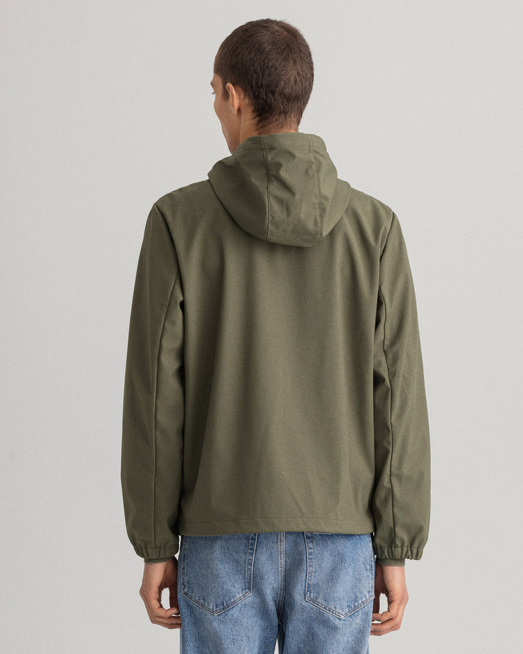 Kurtka męska z kapturem zielona
