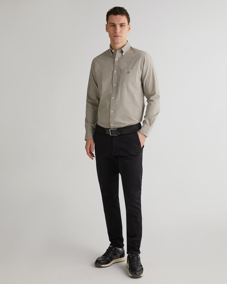 Koszula męska z długim rękawem regular fit szara