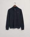 Bluza z tkaniny o waflowej fakturze half zip