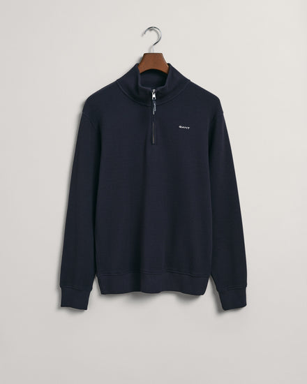Bluza z tkaniny o waflowej fakturze half zip