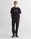 Bawełniany t-shirt męski z nadrukiem okrągły kołnierzyk relaxed fit