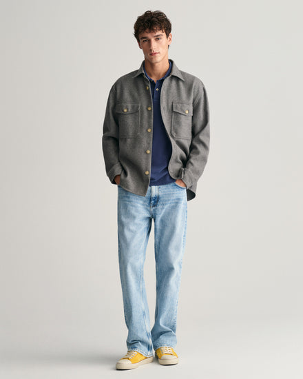 Bawełniane polo męskie z krótkim rękawem i kołnierzykiem polo regular fit