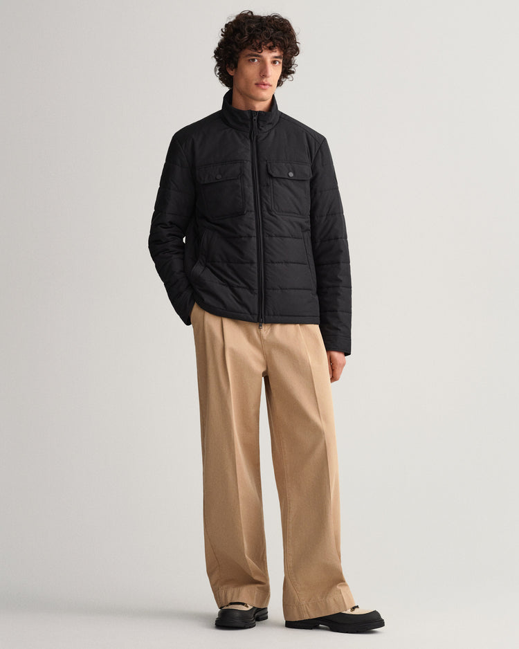 Kurtka męska z zamkiem regular fit czarna