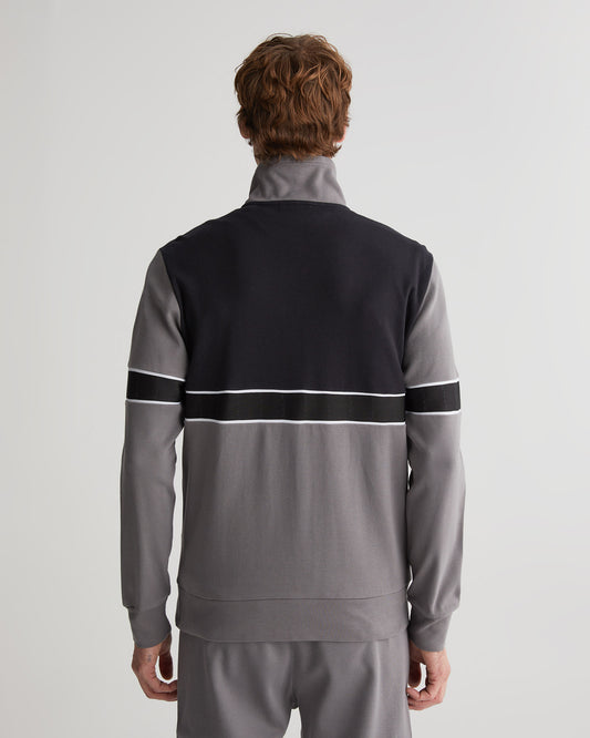 Bawełniana bluza męska z zamkiem regular fit szara