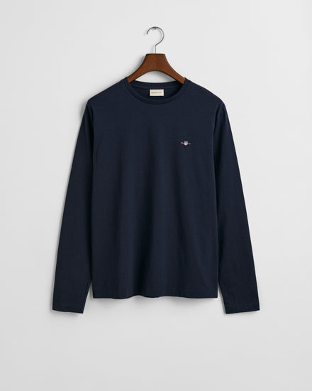 Koszulka męska z długim rękawem z okrągłym dekoltem regular fit