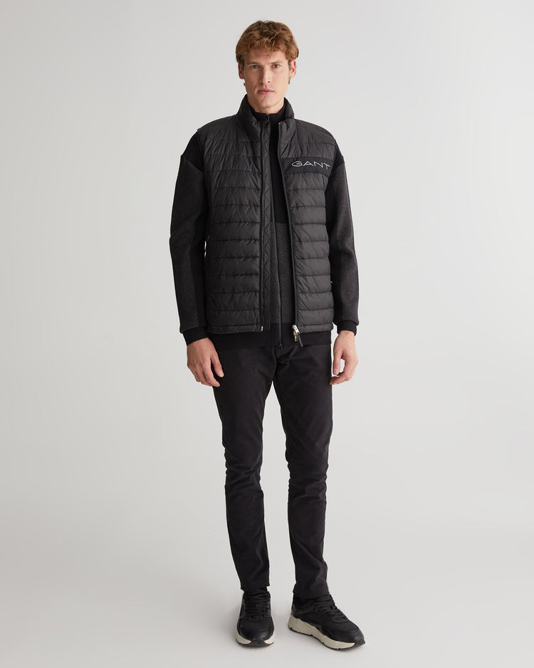 Bezrękawnik męski z nadrukiem regular fit czarny