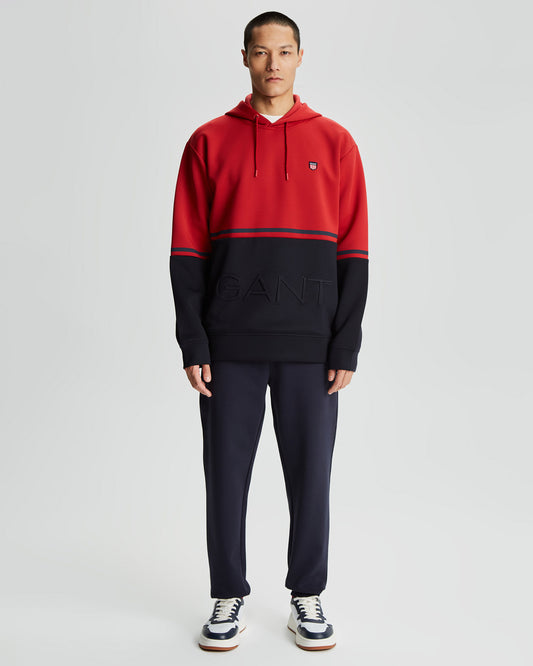 Męskie granatowe spodnie dresowe regular fit