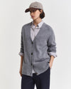 Sweter damski z dekoltem V relaxed fit czarny