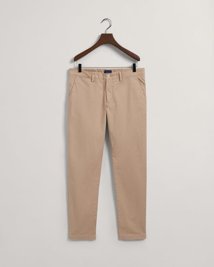 Spodnie męskie slim fit beżowe