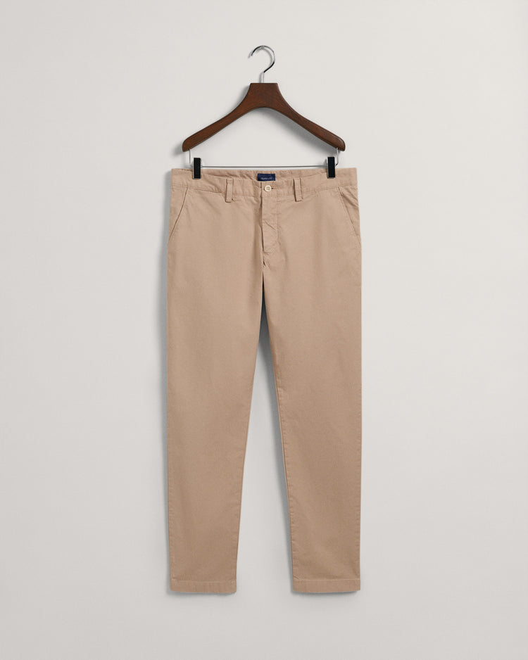 Spodnie męskie slim fit beżowe