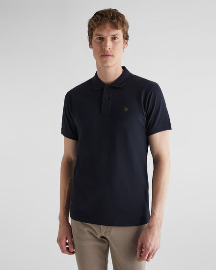 Polo męskie z krótkim rękawem regular fit czarne