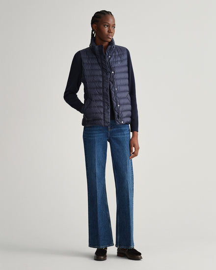 Bezrękawnik damski slim fit granatowy