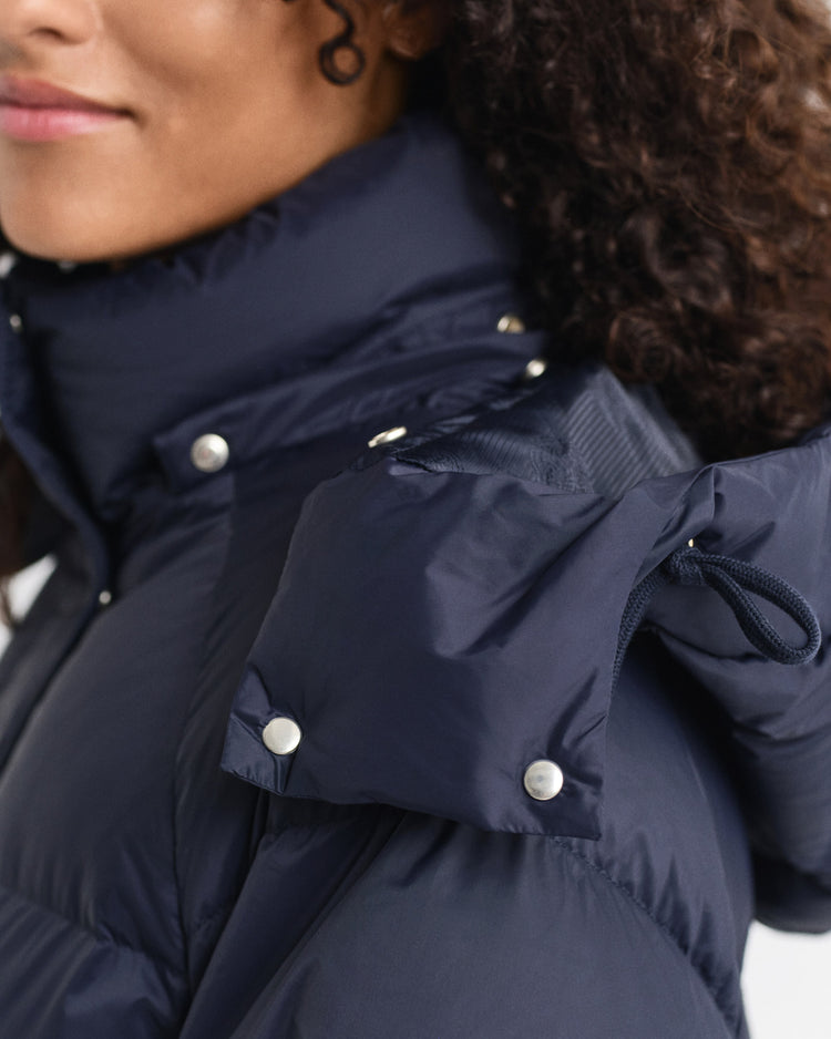 Kurtka damska z kapturem relaxed fit granatowa