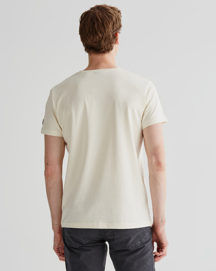 T-shirt męski z nadrukiem z okrągłym kołnierzykiem regular fit