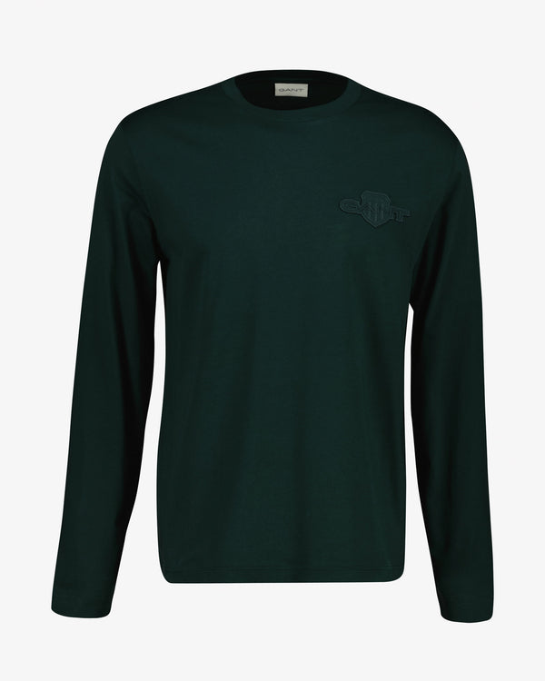 Koszulka męska z długim rękawem z okrągłym kołnierzykiem regular fit