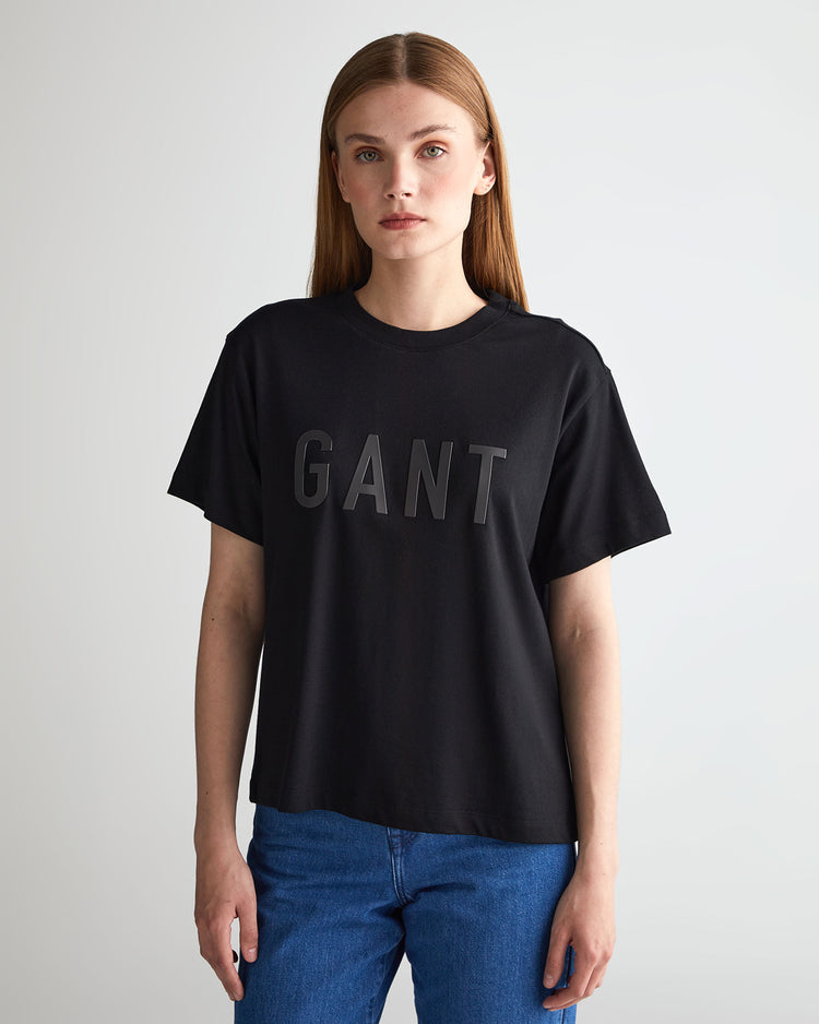 Techniczna koszulka graficzna cropped