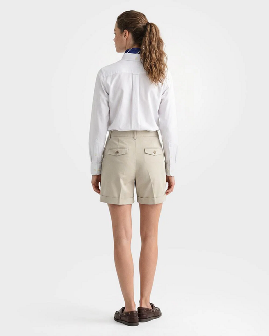 Szorty damskie relaxed fit beżowe