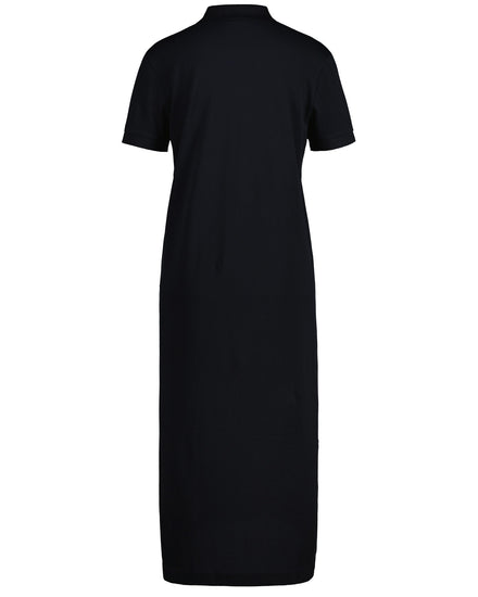 Bawełniana sukienka damska z krótkim rękawem i kołnierzykiem polo relaxed fit