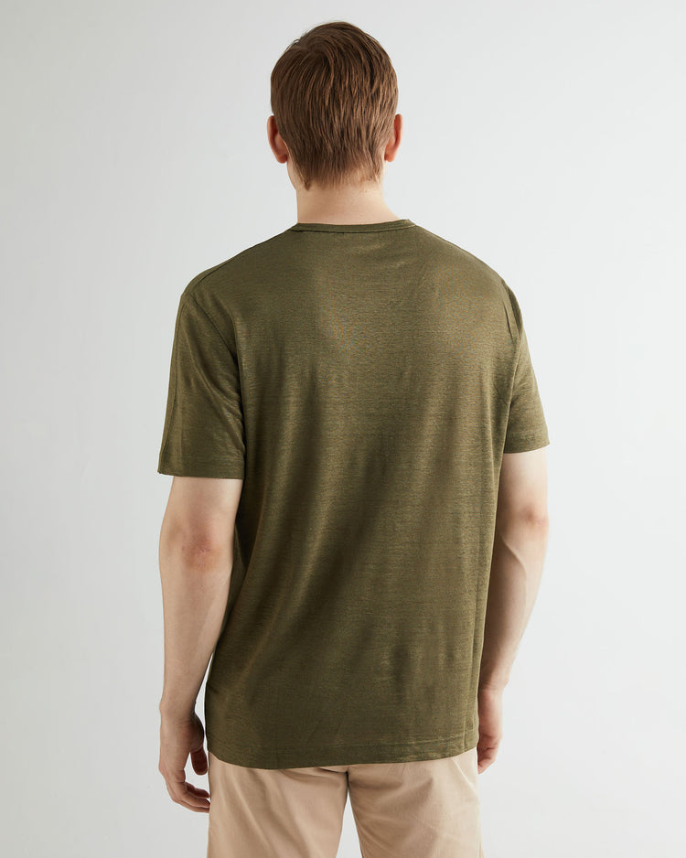 T-shirt męski z krótkim rękawem z okrągłym kołnierzykiem regular fit