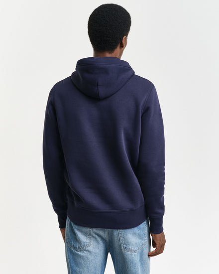 Bluza męska z kapturem regular fit granatowa