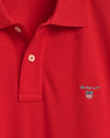 Bawełniany polo męski z krótkim rękawem regular fit czerwony