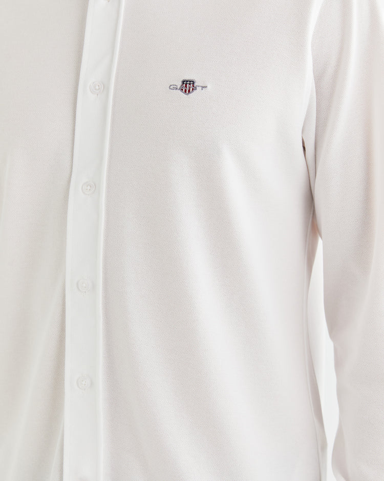 Koszula męska z długim rękawem regular fit biała