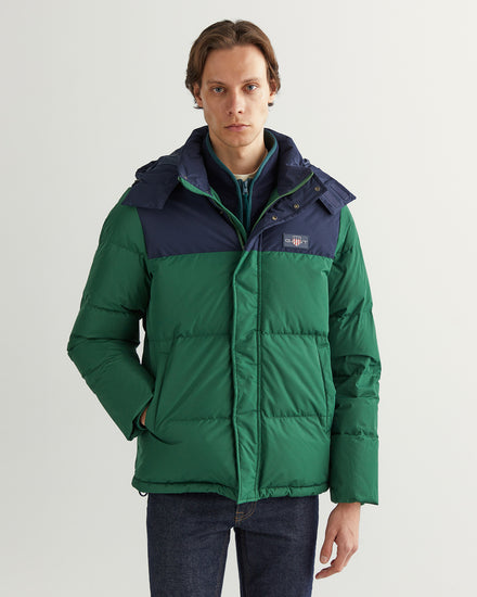 Kurtka męska z kapturem regular fit zielona