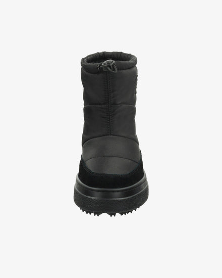 Buty zimowe damskie z nadrukiem czarne